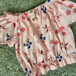 Girls' Pink Floral Top I Size 6 I Kids Headquarters I LIKE NEW